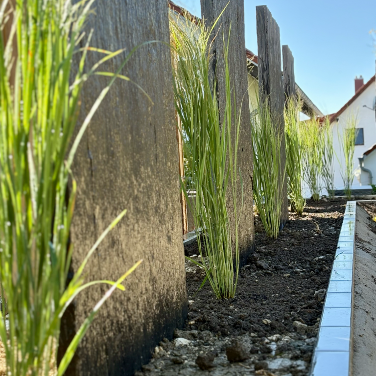 Natursteinmauer und Terrassengestaltung in Ulm - hochwertige Gartenanlage